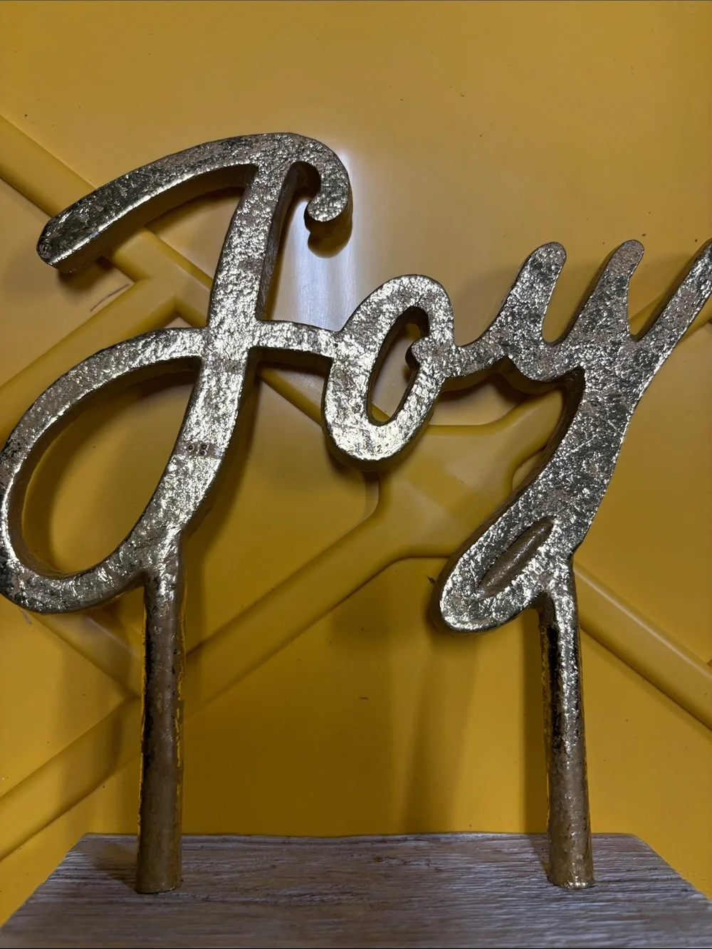 Mud Pie Gold 'Joy' Script Stocking Holder